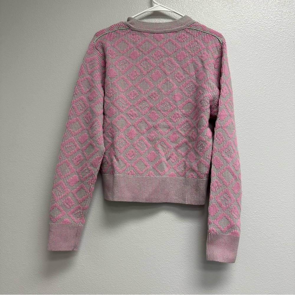 Face Tiles wool and cotton cardigan - Picture 6 of 6